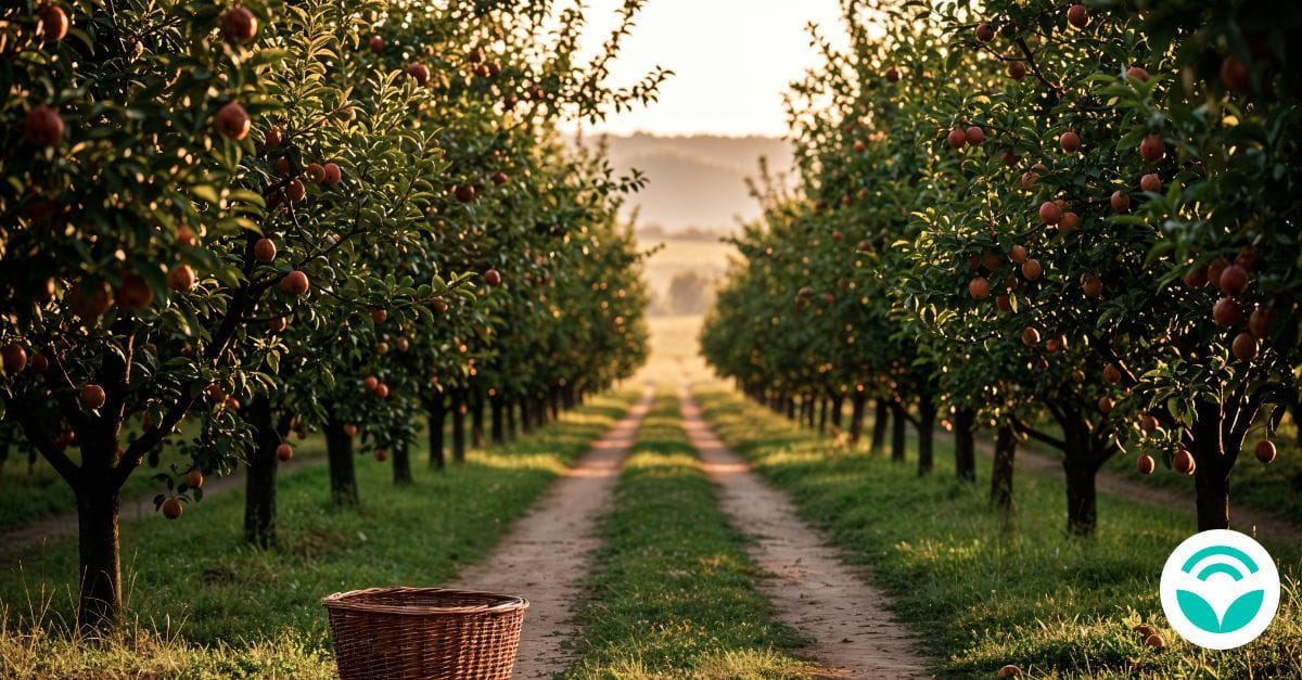 Huerto organizado para una producción frutícola sostenible